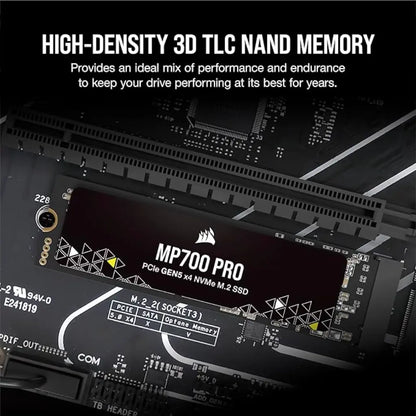 Corsair MP700 Pro 2TB PCIe Gen5 x4 NVMe 2.0 M.2 Internal SSD-tpstech.in