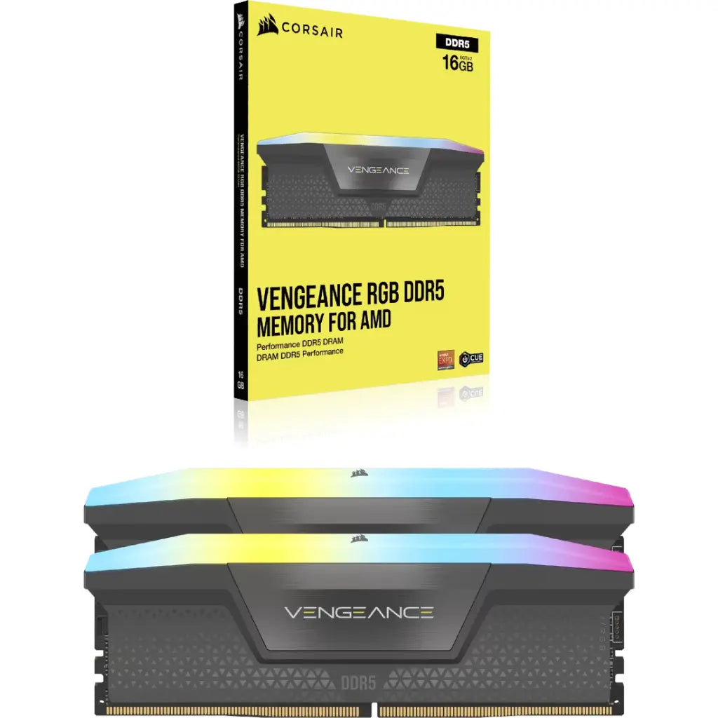 Corsair Vengeance RGB DDR5 RAAM 16GB 6000MHz CL36 Desktop Memory-tpstech.in