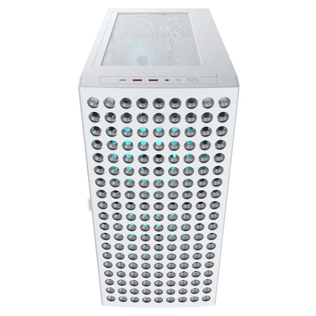 Cougar Airface Eco RGB Mid Tower PC Case with Dual 180mm ARGB PWM Fans - White-tpstech.in