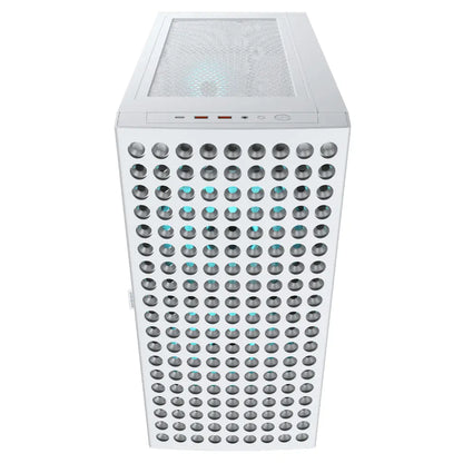 Cougar Airface Eco RGB Mid Tower PC Case with Dual 180mm ARGB PWM Fans - White-tpstech.in
