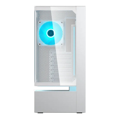 Cougar CFV235 Tempered Glass ATX Mid‑Tower Gaming Case with Central Floating Ventilation - White-tpstech.in