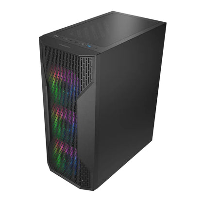 Cougar MX110 RGB Mid Tower ATX Case with 4 Pre‑Installed RGB Fans-tpstech.in