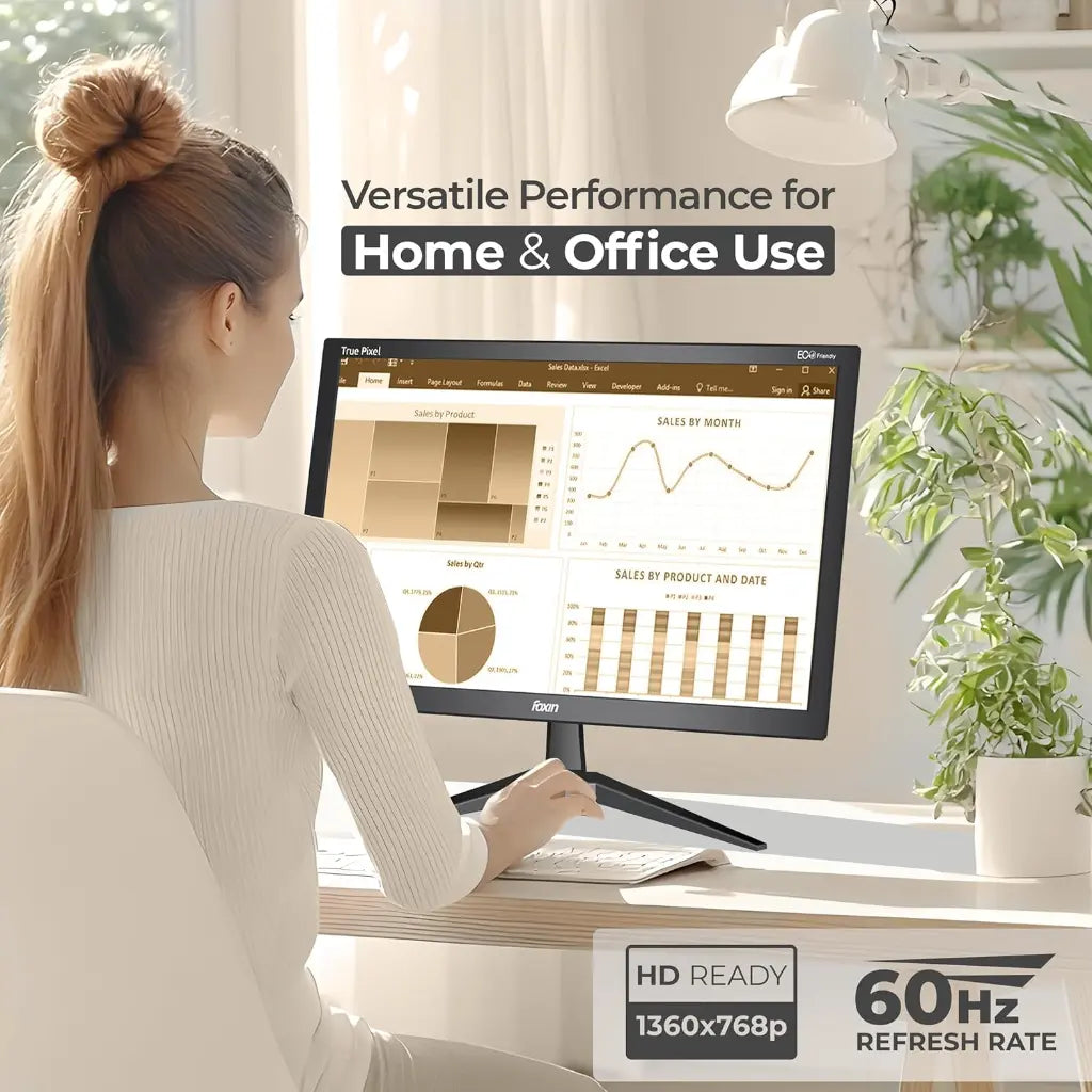 Foxin Crystal 19" 60Hz 5ms Flat LED Monitor Wall Mountable-tpstech.in