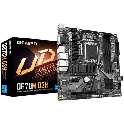 Gigabyte Q670M D3H Intel Q670 LGA1700 Socket DDR5 Micro-ATX Motherboard-tpstech.in