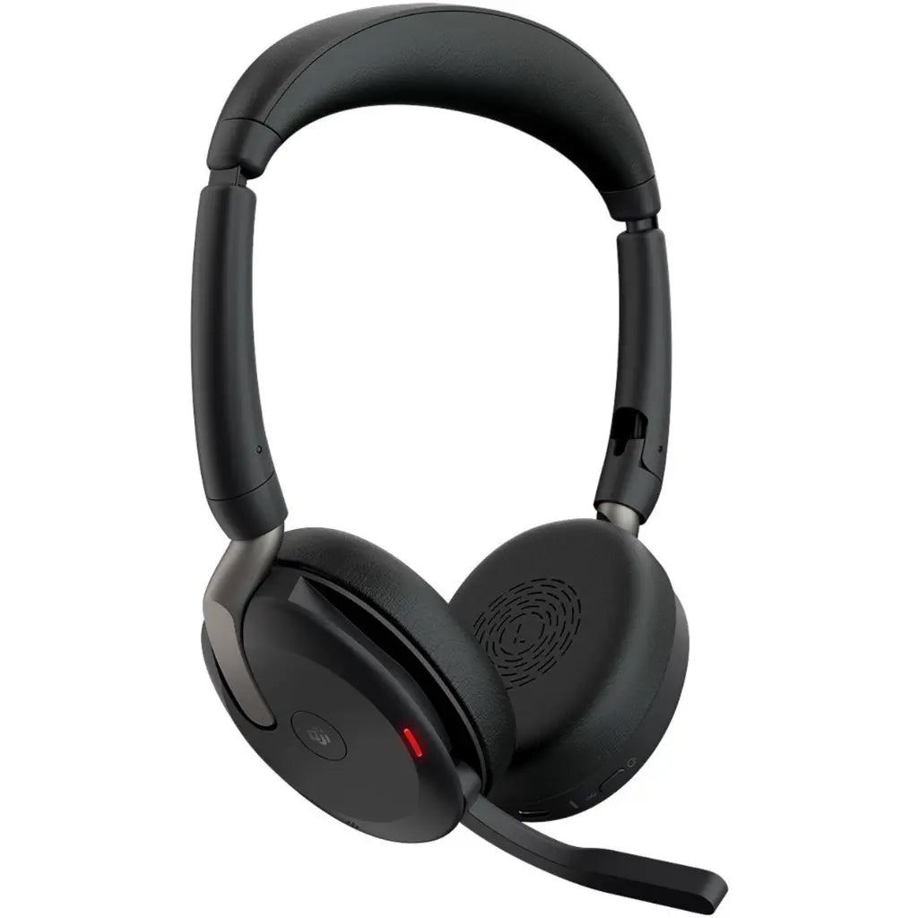 Jabra Evolve2 65 Flex MS Stereo Wireless Bluetooth Headset with Hybrid ANC & Wireless Charging Pad-tpstech.in