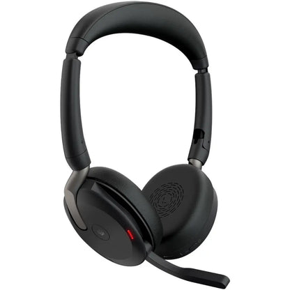 Jabra Evolve2 65 Flex MS Stereo Wireless Bluetooth Headset with Hybrid ANC & Wireless Charging Pad-tpstech.in