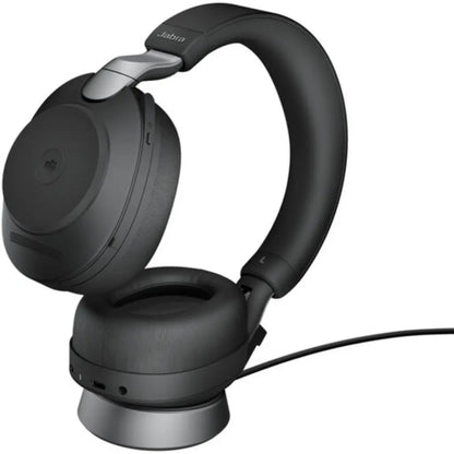 Jabra Evolve2 85 UC Wireless Noise-Canceling Over‑Ear Headset with Stand USB Type‑A - Black-tpstech.in