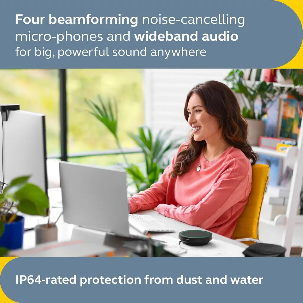 Jabra Speak2 40 Portable Speakerphone 2740‑109 with 4 Noise‑Cancelling Mics-tpstech.in