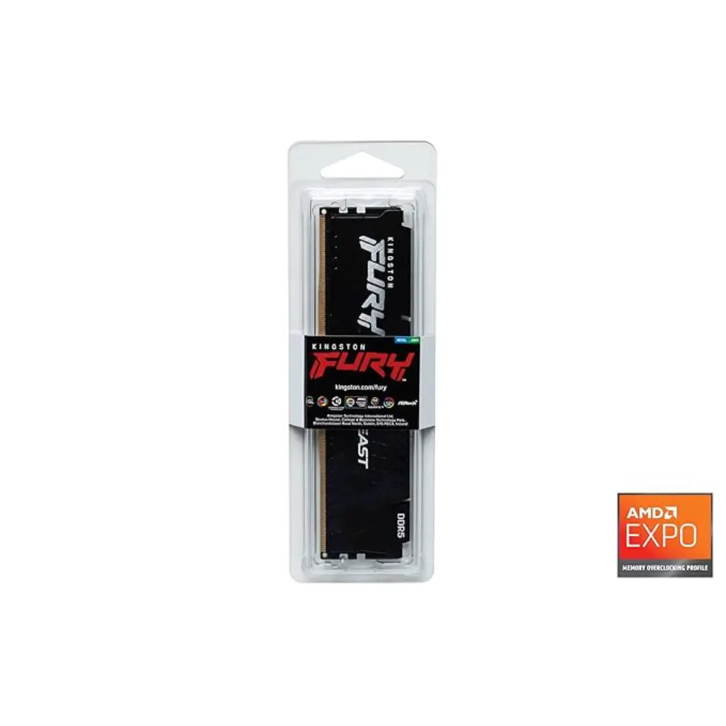 Kingston FURY Beast 16GB RAM DDR5 5600MHz CL36 288-Pin 1Rx8 Desktop Memory-tpstech.in