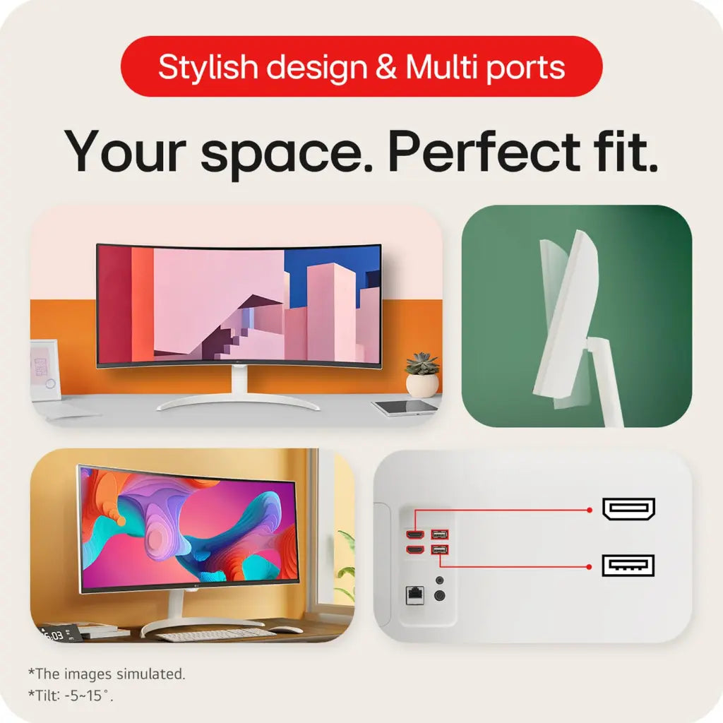 LG 34SR60QC 34" 100Hz UltraWide Curved WQHD Smart Monitor with webOS-tptech