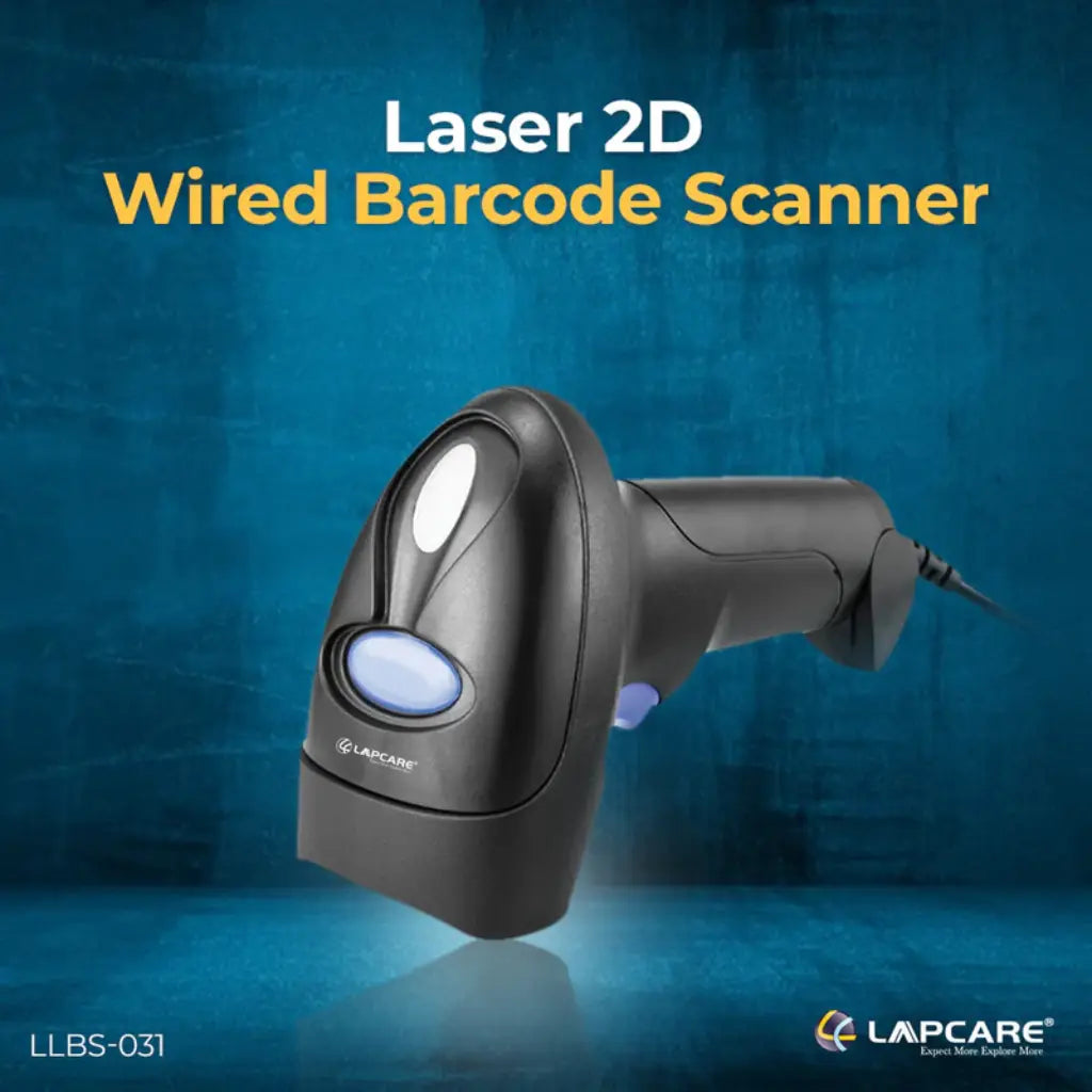 Lapcare LLBS-031 2D Wired CMOS Barcode Scanner USB Plug and Play-tpstech.in