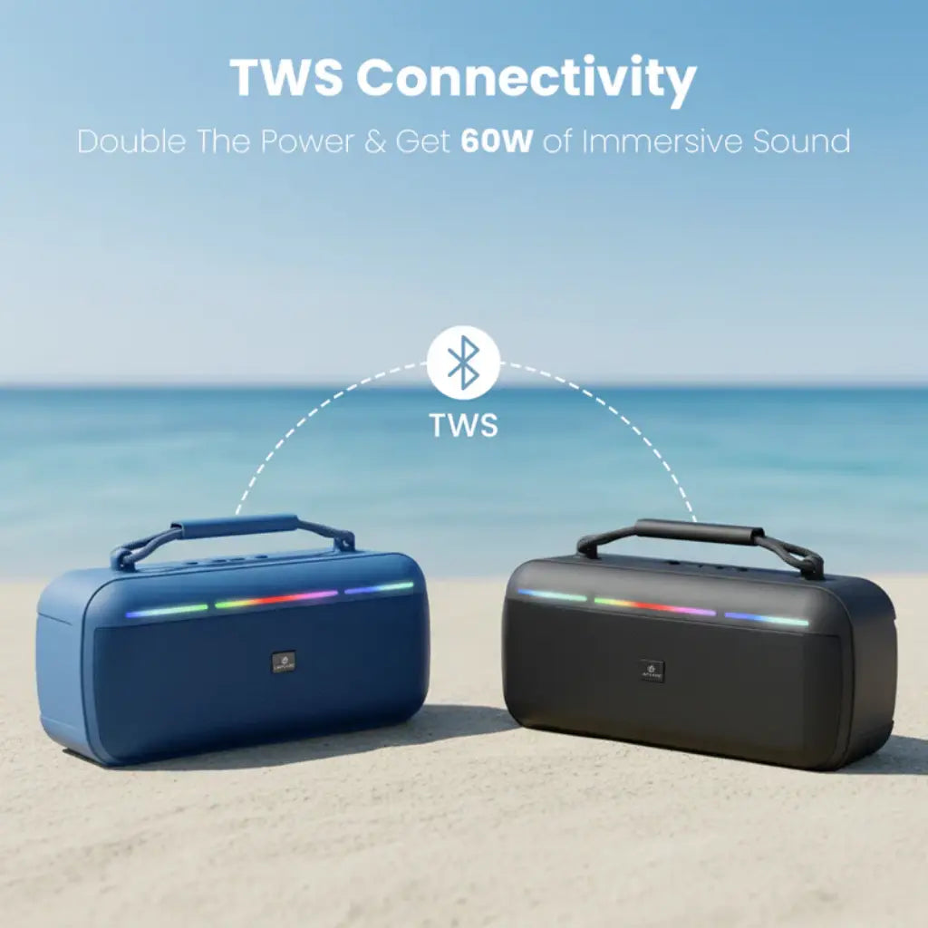 Lapcare Roxx 30W LOSPRO9810 Portable Party Speaker with RGB Lights TWS Bluetooth 5.3 8H Playtime-tpstech.in