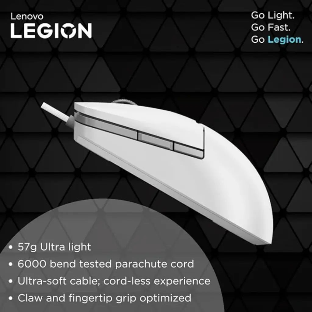 Lenovo Legion M300s 8000 DPI RGB Gaming Mouse - Glacier White-tpstech.in