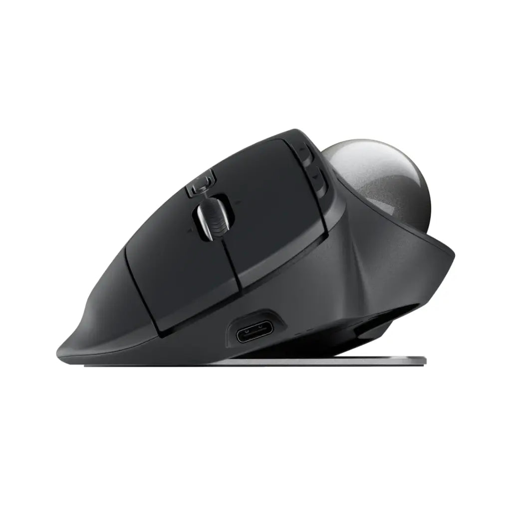 Logitech MX Ergo S Wireless Ergonomic Trackball Mouse USB-C Charging - Graphite-tpstech.in