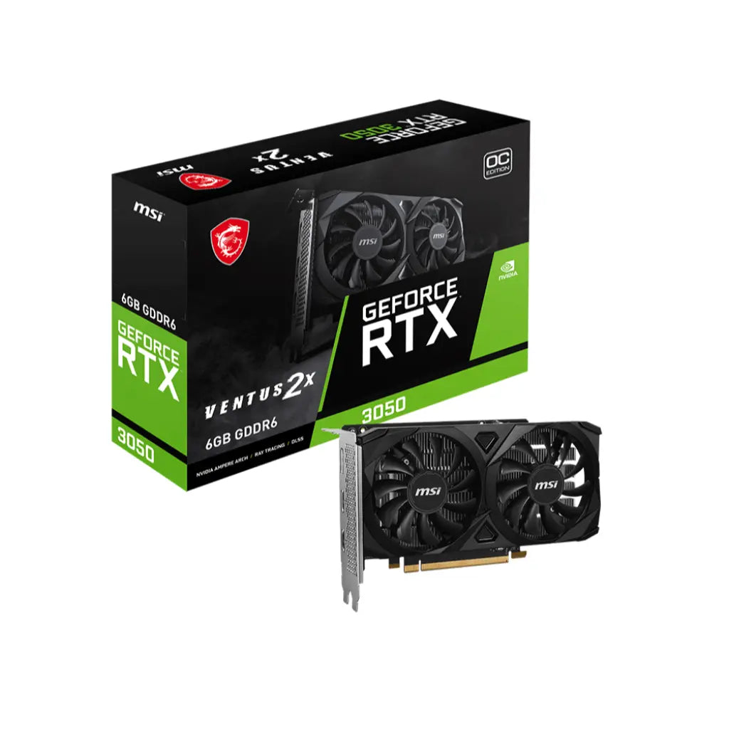 MSI GeForce RTX 3050 Ventus 2X E 6G OC 6GB GDDR6 Graphics Card-tpstech.in