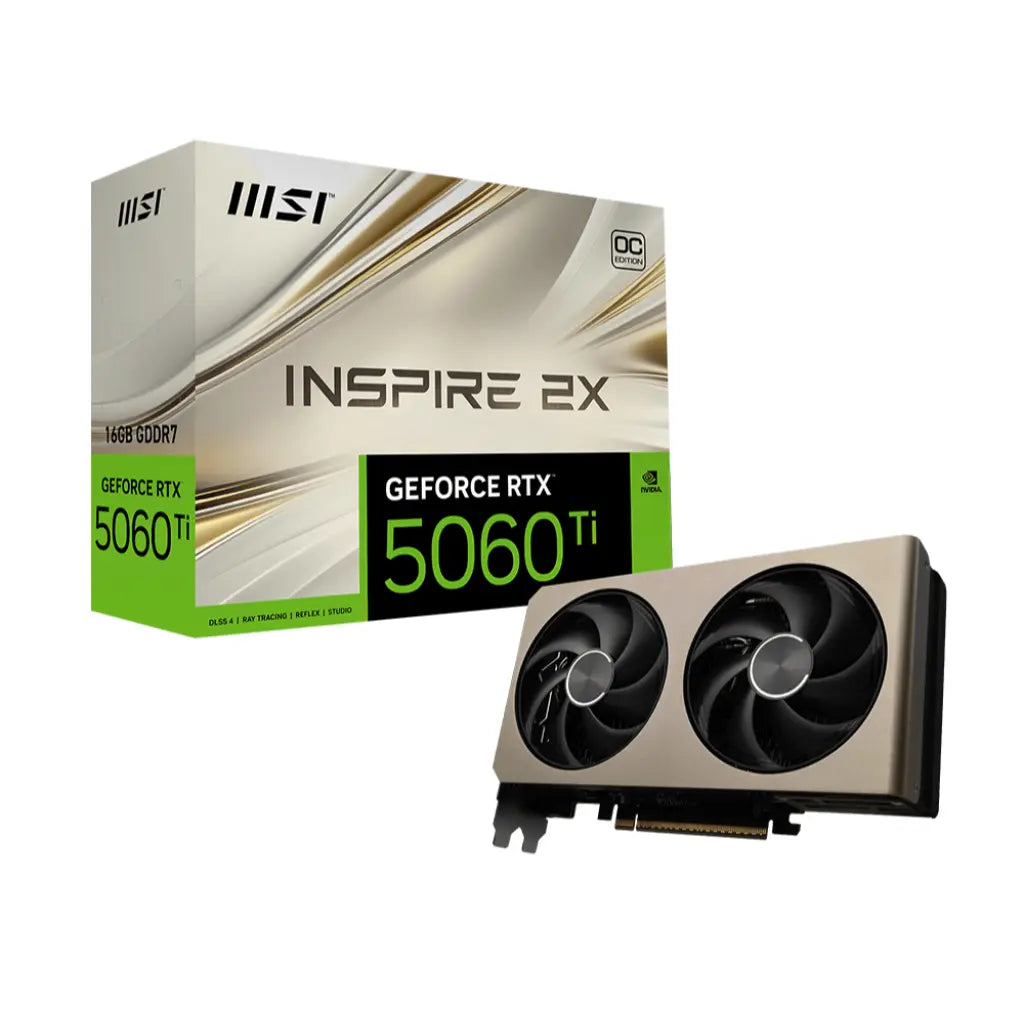 MSI GeForce RTX 5060 Ti 16GB GDDR7 Inspire 2X OC Graphics Card