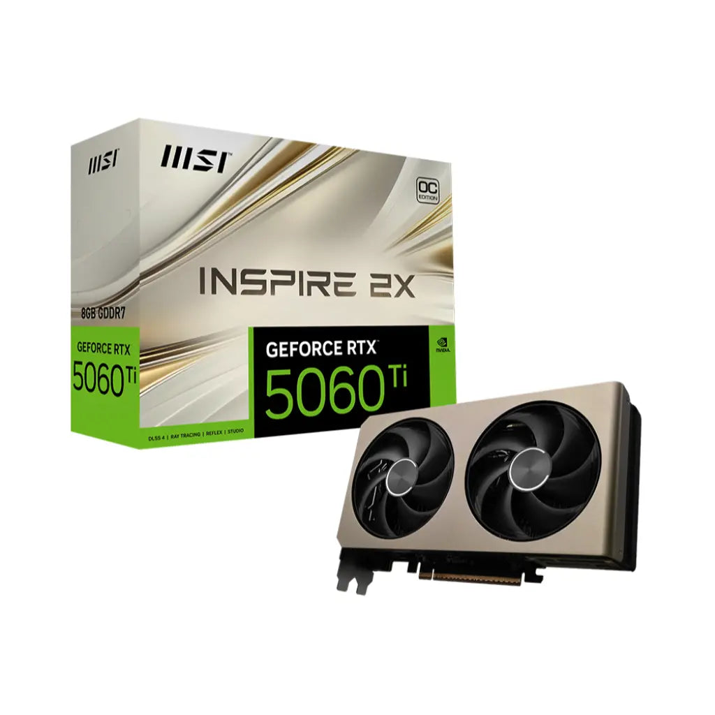 MSI GeForce RTX 5060 Ti 8GB GDDR7 Inspire 2X OC Graphics Card-tpstech.in
