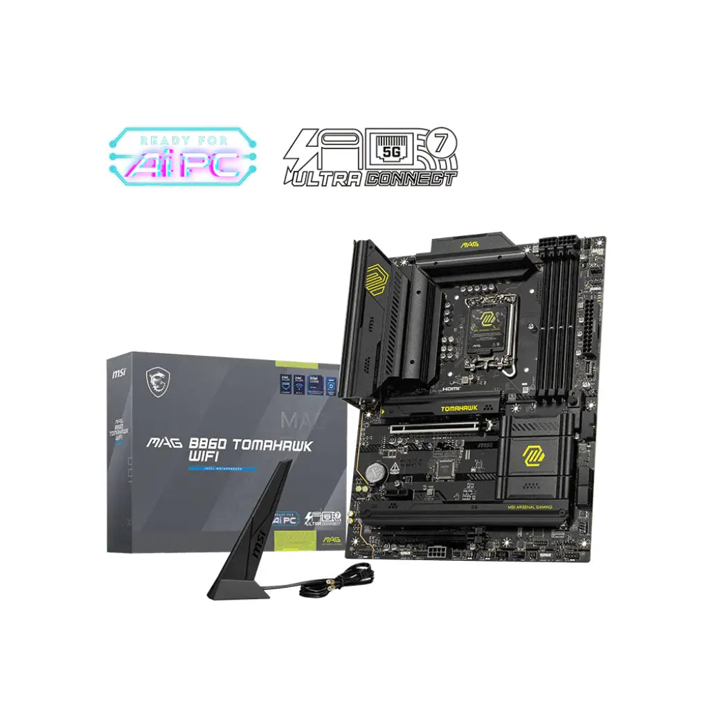 MSI MAG B860 TOMAHAWK WIFI Intel B860 LGA 1851 DDR5 ATX Motherboard with Wi-Fi 7-tpstech.in