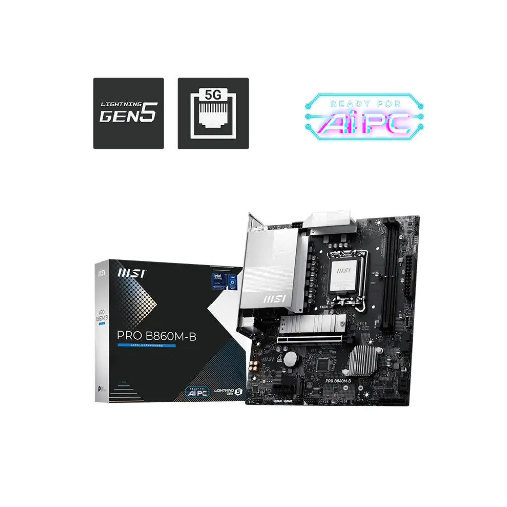MSI PRO B860M-B B860 LGA1851 mATX DDR5 Motherboard-tpstech.in