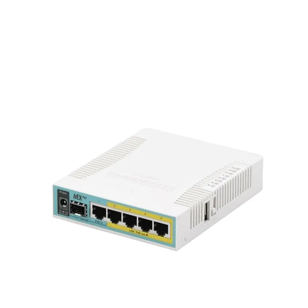 MikroTik hEX PoE RB960PGS Gigabit Ethernet Router with 5 Ports PoE-Out SFP Enclosure Included-tpstech.in