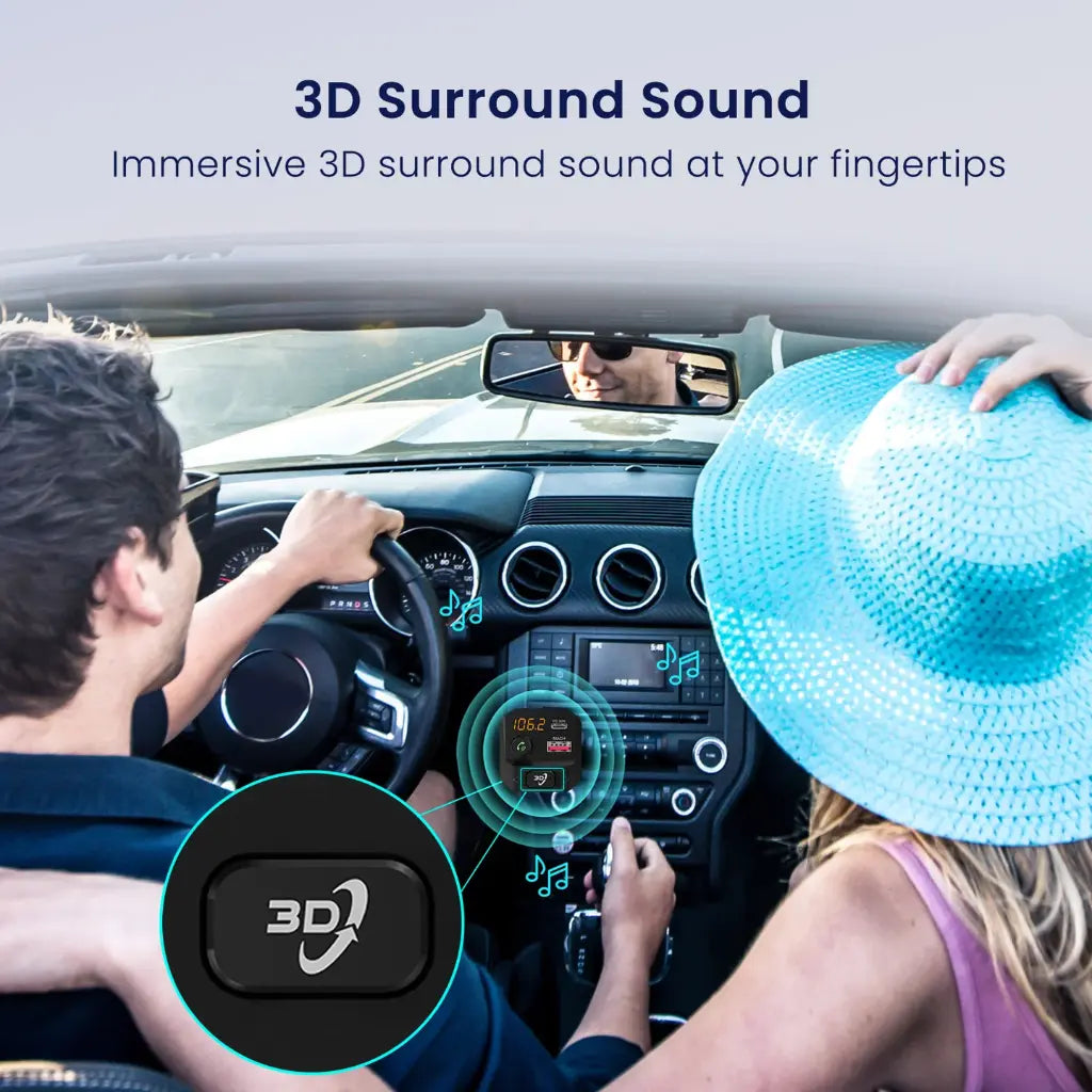 Portronics Auto 10 Car Bluetooth Receiver with Hands-Free Calling & Music 30W Type-C PD-tpstech.in