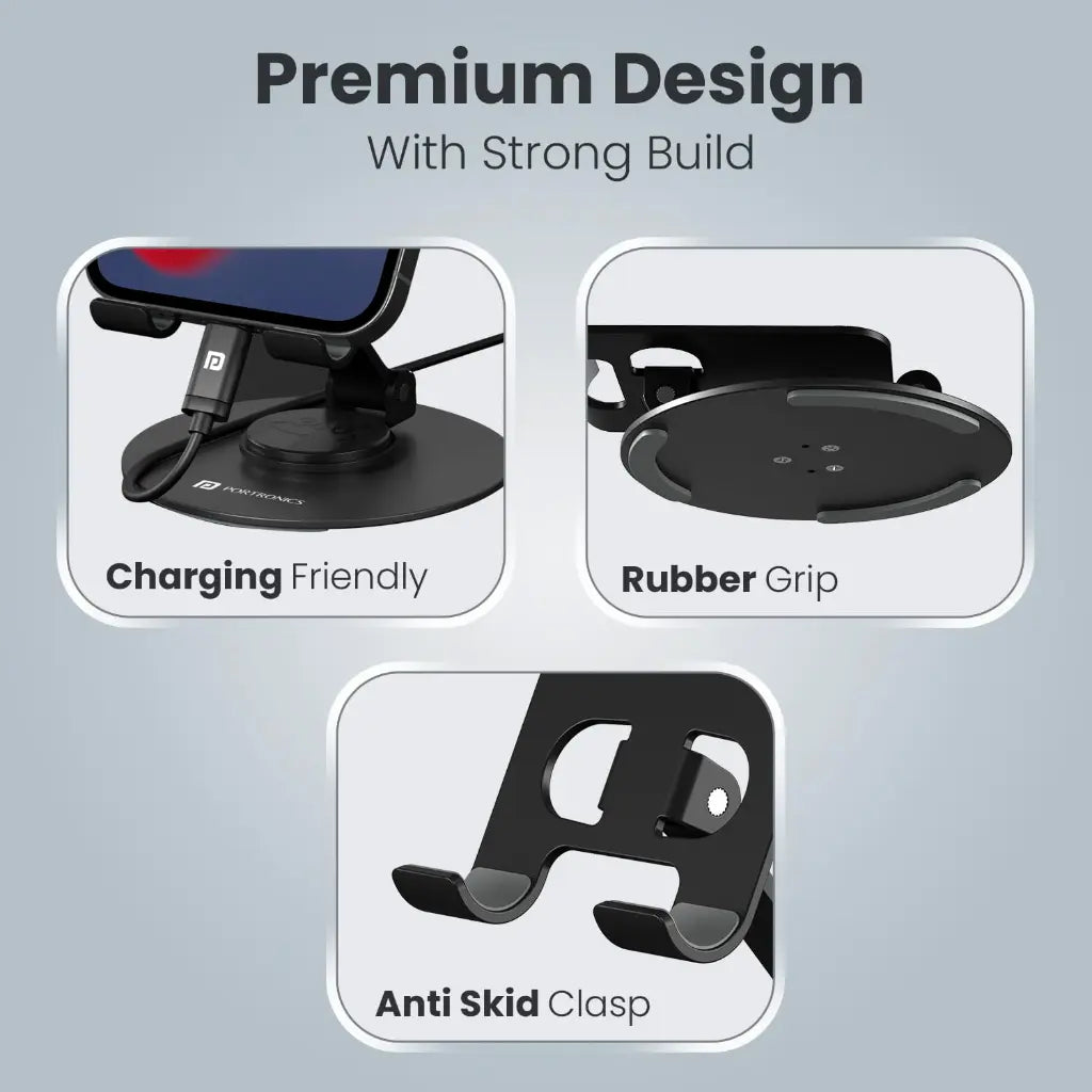 Portronics Mobot 4 POR 2637 360 Degree Rotatable Mobile Holder-tpstech.in