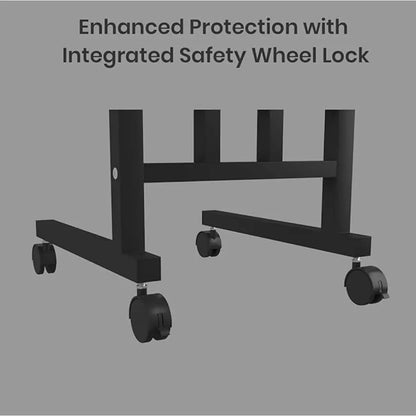 Portronics My Buddy D POR 1376 Adjustable Portable Laptop Table with Wheels-tpstech.in