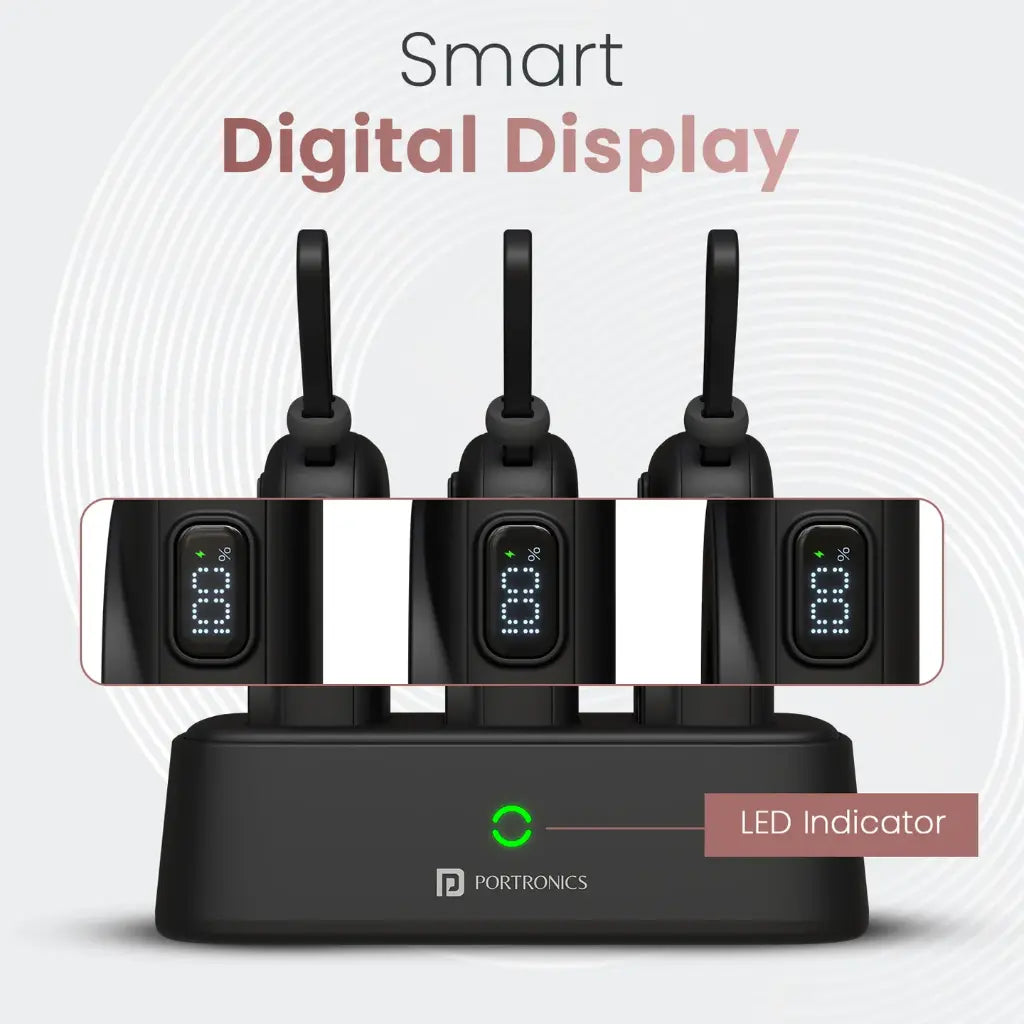 Portronics Power Shutter Home POR 2901 3-in-1 Charging Station with 3x10000mAh Power Banks-tpstech.in