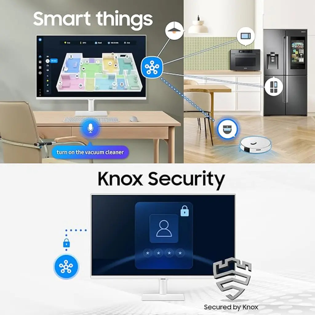 Samsung 32" 4K UHD Smart Monitor M7 with Vision AI Type C Smart TV Apps Built In Speakers-tpstech.in