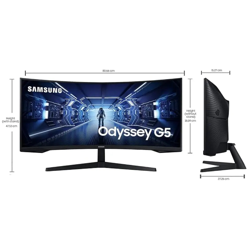 Samsung Odyssey G5 LC34G55TWWW 34" 165Hz 1ms UWQHD Gaming Monitor-tpstech.in