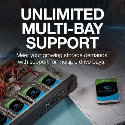 Seagate SkyHawk AI 12TB SATA 6Gb/s 7200RPM Video Internal Hard Disk Drive-tpstech.in