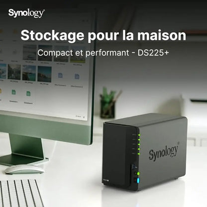 Synology DiskStation DS225+ 2-Bay Upto 40TB Storage Support NAS Enclosure-tpstech.in