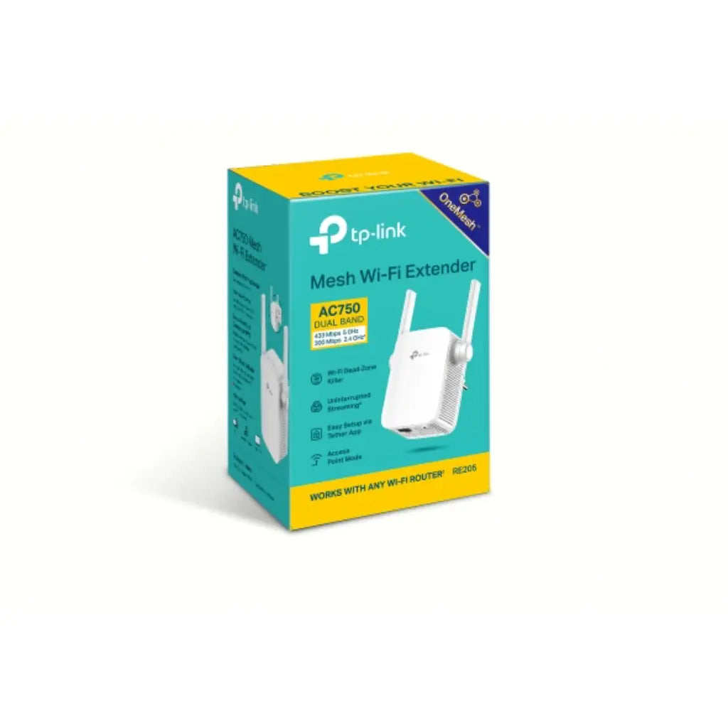 TP-Link RE205 V4 AC750 Dual-Band Wi-Fi Range Extender with Access