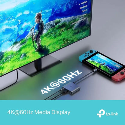 TP-Link UH3020C USB Type-C 3-in-1 Hub with 4K HDMI 100W PD Charging & USB-A 3.0 Port-tpstech.in