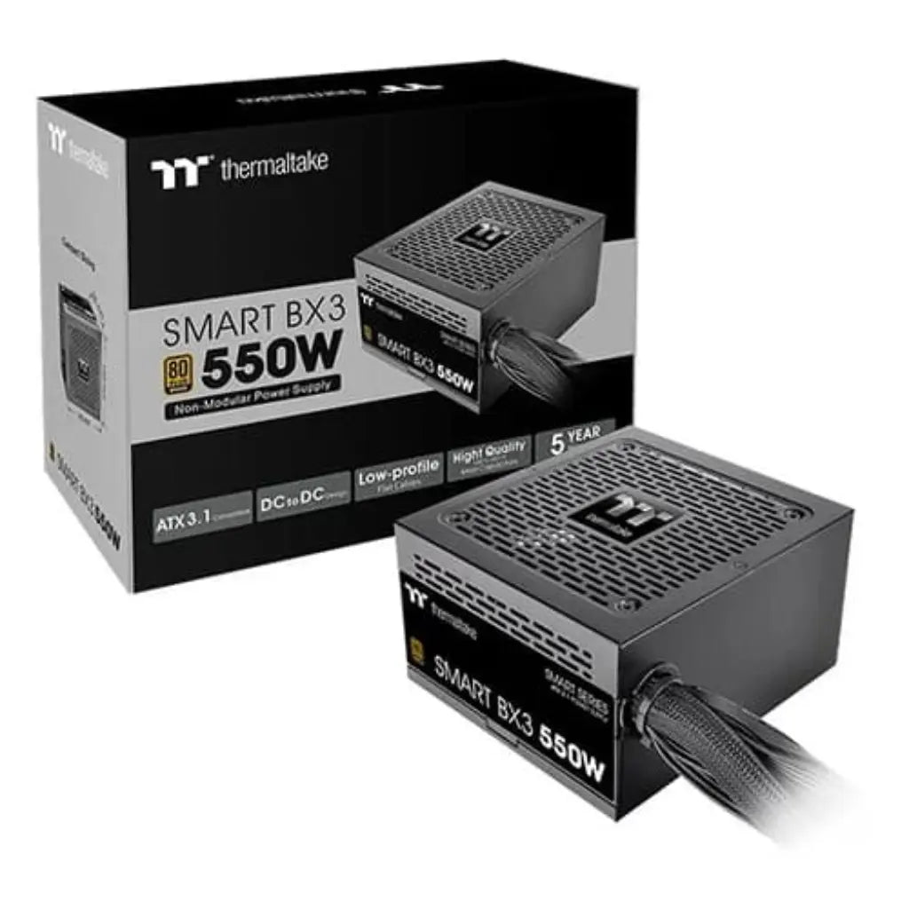 Thermaltake Smart BX3 550W 80 Plus Bronze Non-Modular Power Supply-tpstech.in