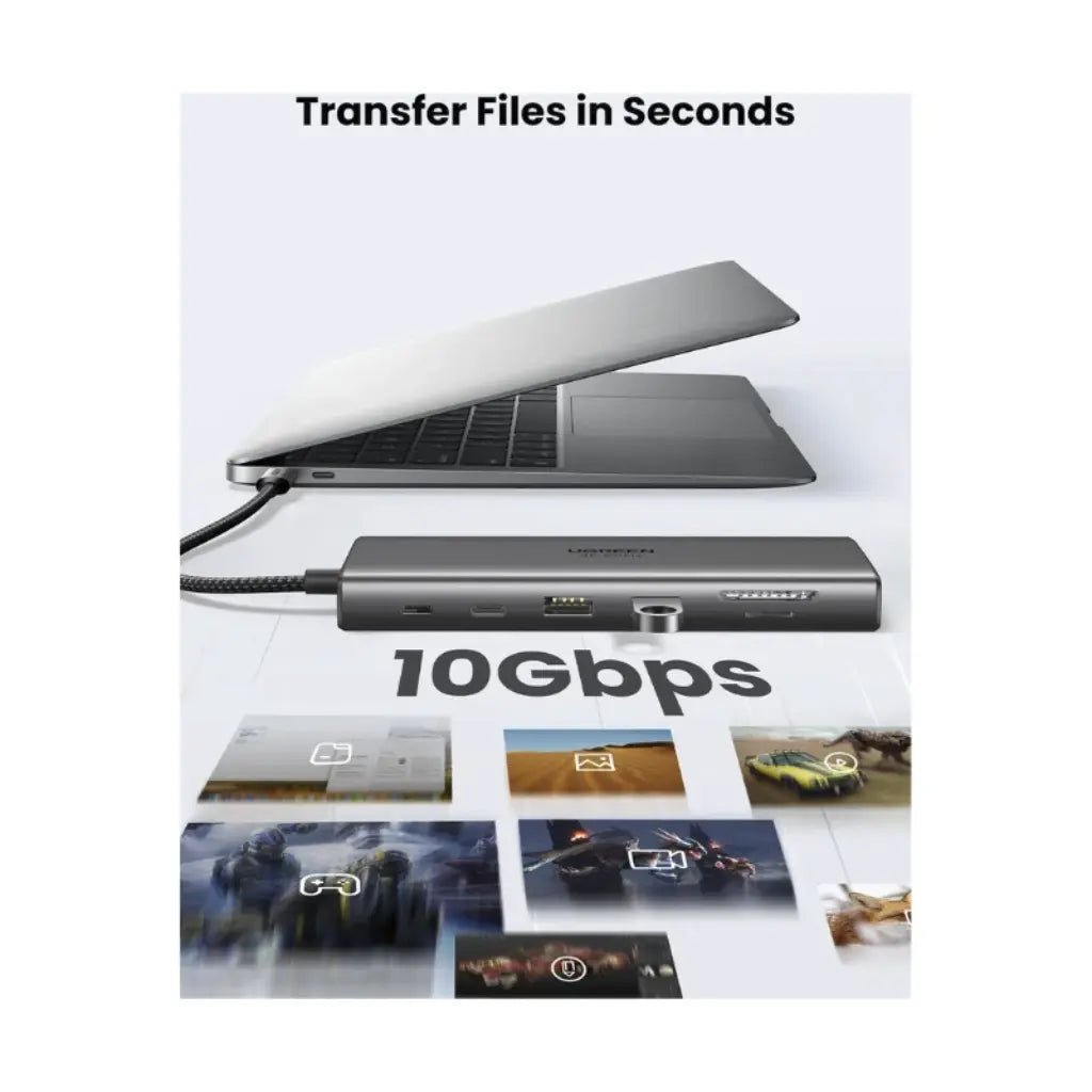 Ugreen 11-in-1 USB-C Docking Station with 4K@60Hz HDMI 100W PD-tpstech.in