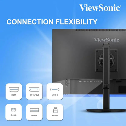 ViewSonic VG2709U‑2K 27″ QHD IPS 100Hz USB‑C Docking Monitor with Speakers-tpstech.in