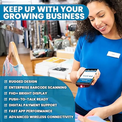 Zebra TC22 Android Mobile Computer with 6" Touchscreen Wi-Fi 6E Integrated Barcode Scanner-tpstech.in