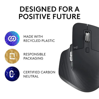 Logitech MX Master 3S 8K DPI Sensor Wireless Mouse - Graphite