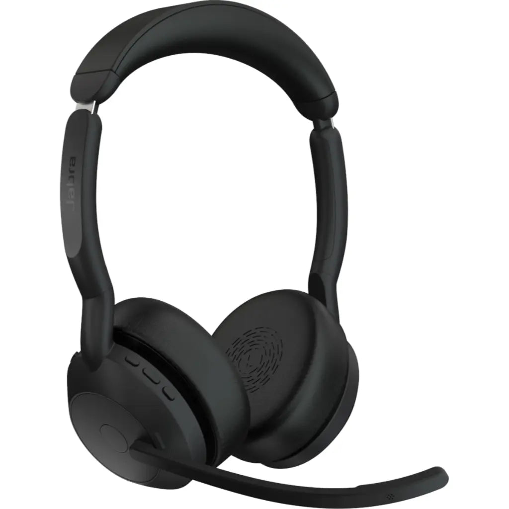 Jabra Evolve2 55 UC Stereo Bluetooth Wireless Headset with USB‑A Adapter - Black