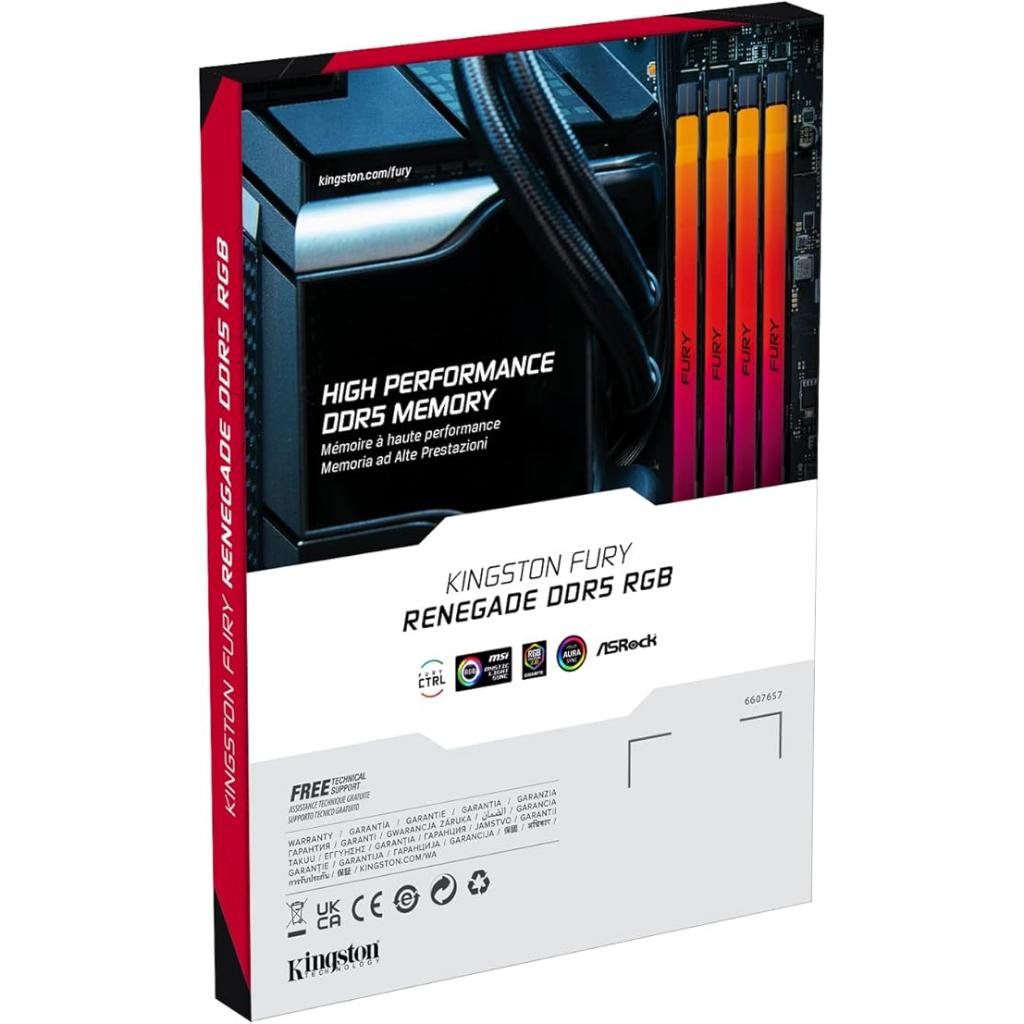 Kingston FURY Renegade RGB 32GB DDR5 RAM 6400MHz CL32 288 Pin DIMM