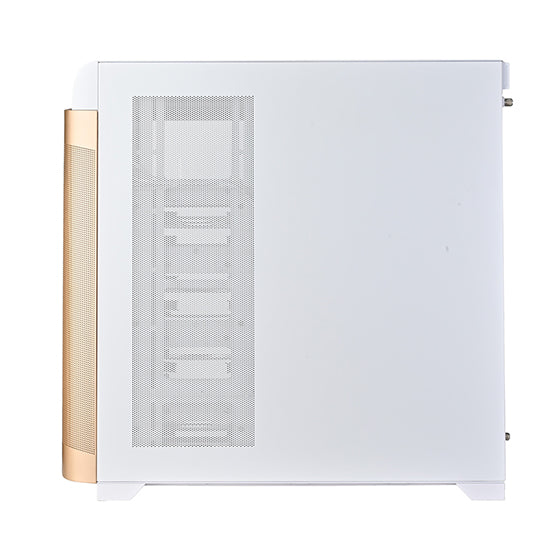 SilverStone SETA A2 ATX Mid Tower PC Case with Tempered Glass - White Rose Gold