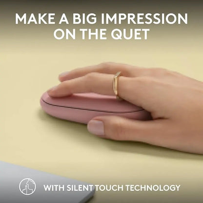 Logitech Pebble Mouse 2 M350s Multi Device Bluetooth Wireless Mouse - Rose