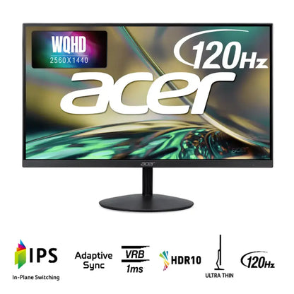 Acer SA272U G0 27" 120Hz 1ms WQHD IPS Monitor with Built In Speakers