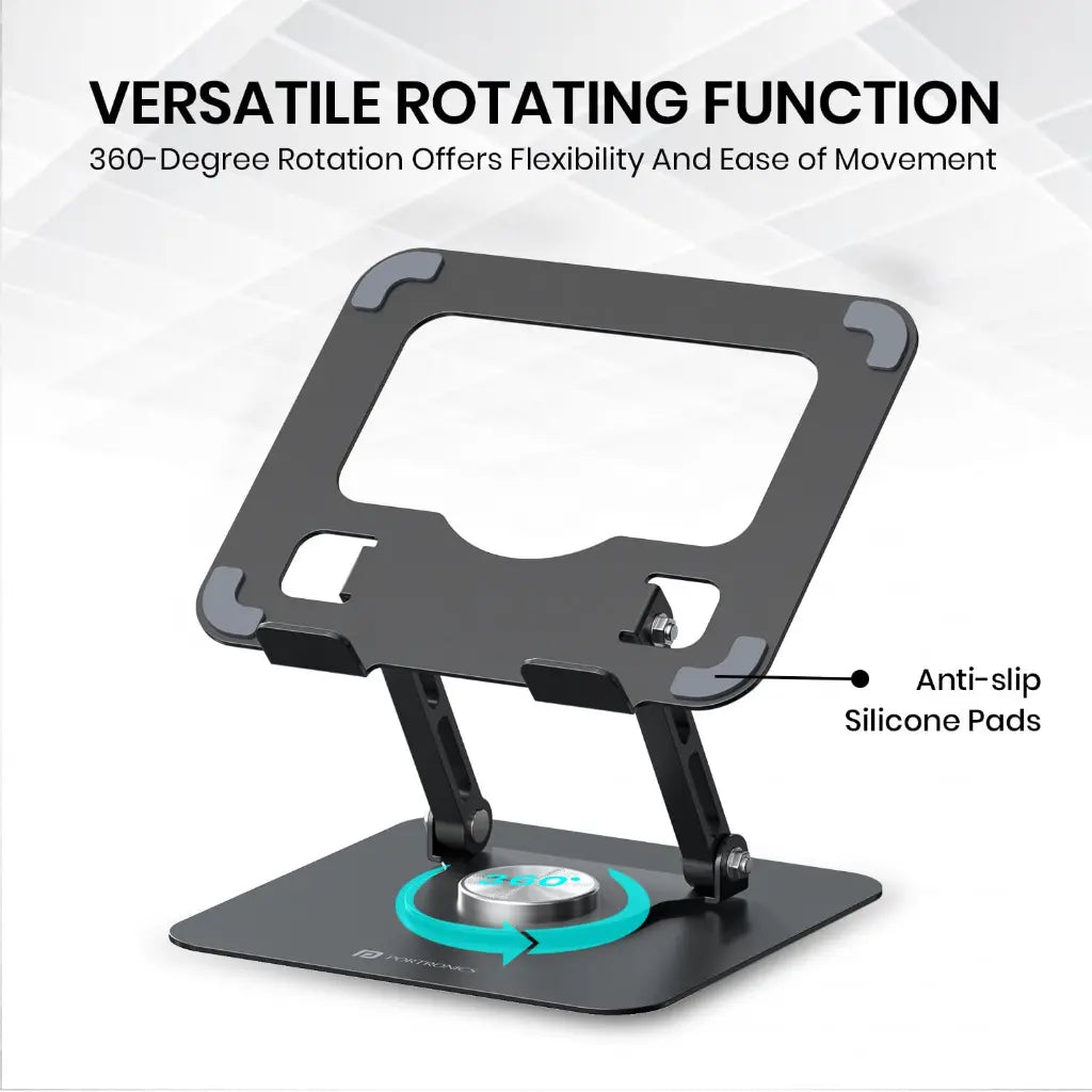 Portronics My Buddy A1 POR 3105 360 Rotating Metal Tablet and Mobile Stand