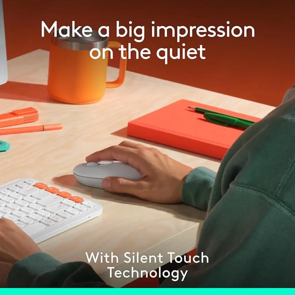 Logitech POP Multi-Device Bluetooth Wireless Mouse with Emoji Button - Off White