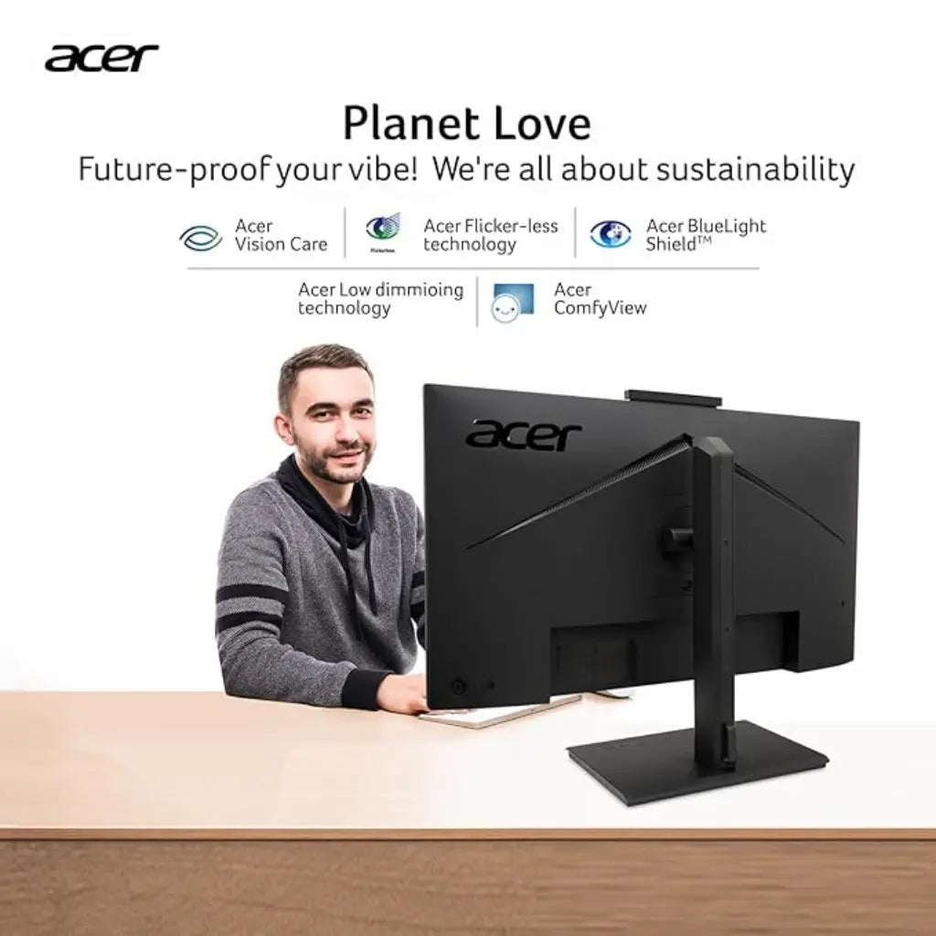 Acer B247Y D6 23.8" Full HD IPS Monitor with 5MP IR Adjustable Webcam