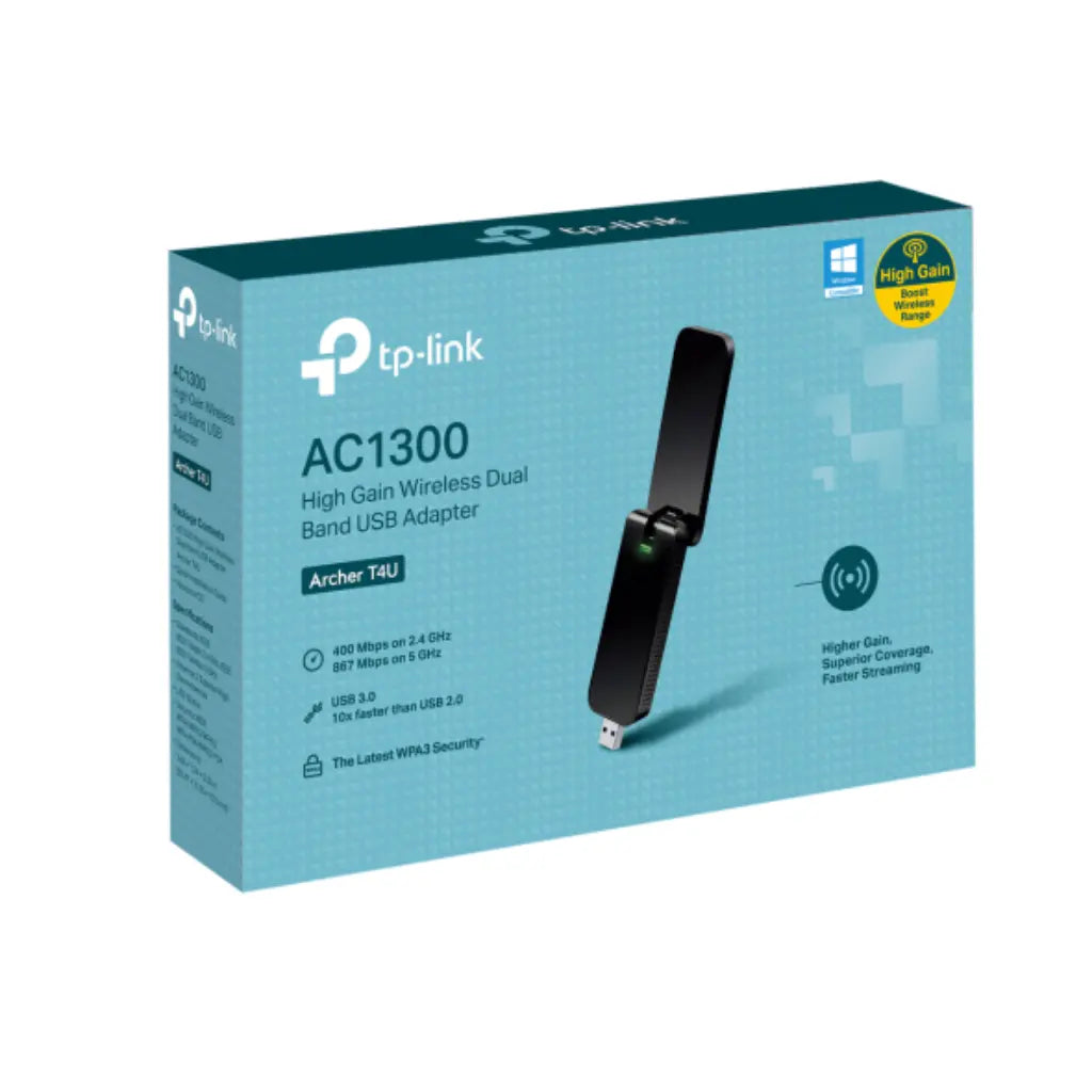 TP-Link Archer T4U V5 AC1300 High Gain Dual Band USB Wi-Fi Adapter
