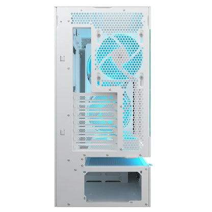 Cougar CFV235 Mesh Vision ATX Mid Tower PC Case with Central Floating Ventilation Dual 160mm ARGB PWM Fans - White