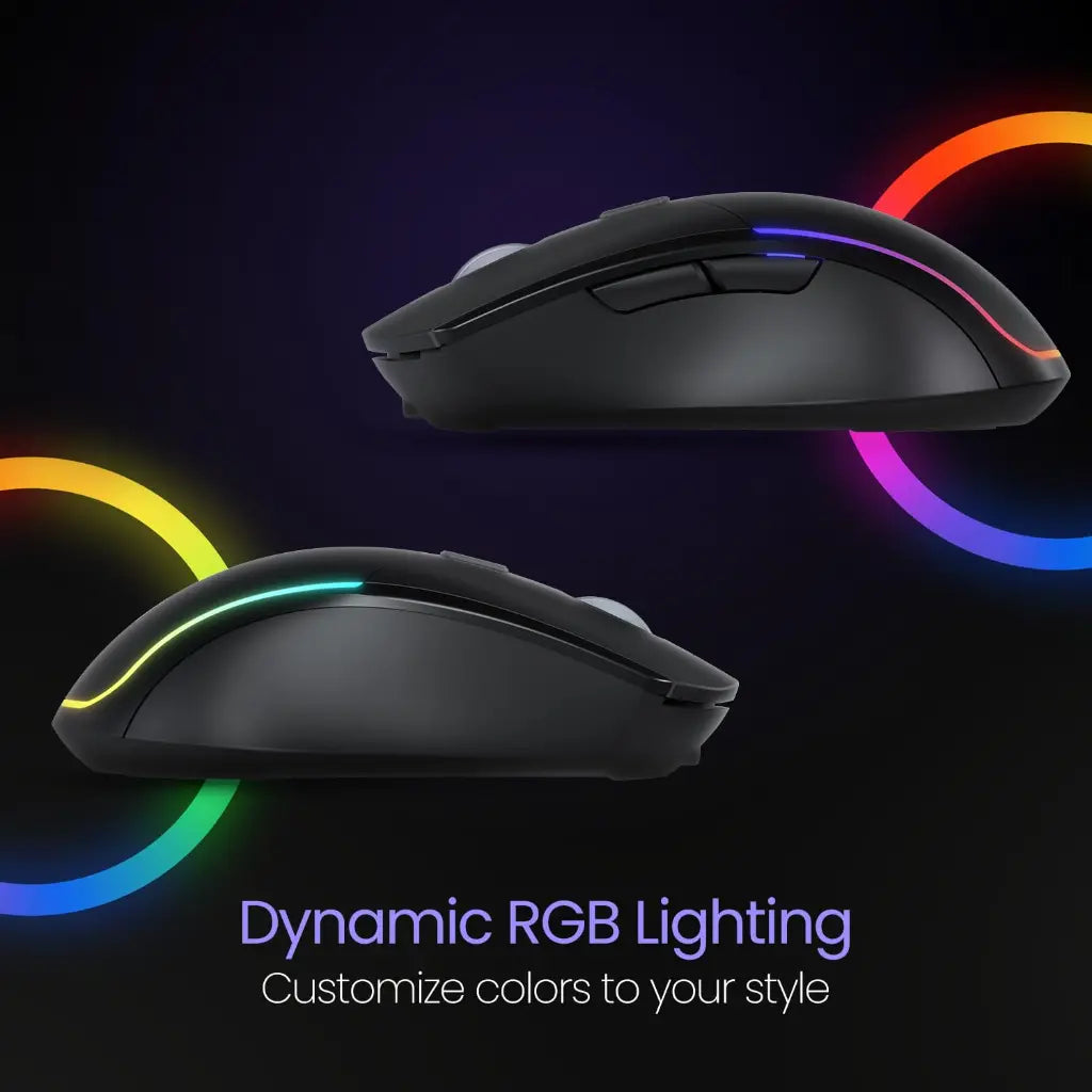 Portronics Toad One POR 1682 Wireless Dual Connectivity Mouse with RGB Lights-tpstech.in